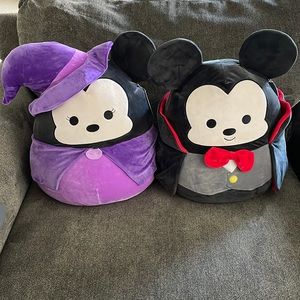 NEW (2) Big Squishmallows 16” DISNEY Mickey & Minnie Halloween Bundle